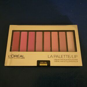 LOREAL LA PALETTE Lip Cream  Matte & Highligther Palette Pink 01 sealed NEW